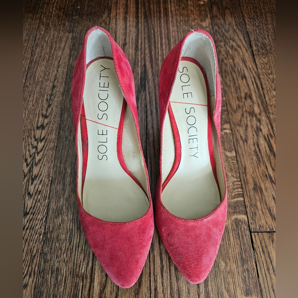 Sole Society Red Suede Heels